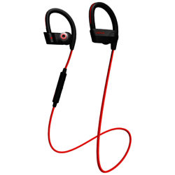 Jabra Sport Pace Wireless Around-Ear Headphones with Integrated Training App, Red